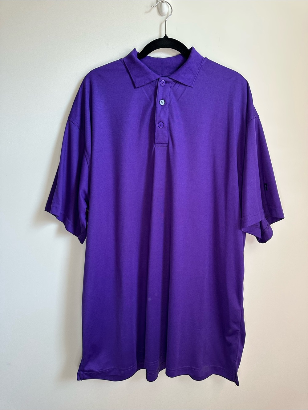 Russell Athletic Dri-Power Golf Polo Purple Moisture Wicking Men 2XT Performance - Picture 2 of 8